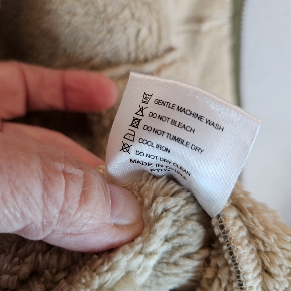 Crysully Mens Sweatshirt Jacket Sz XL & M Green Fleece Sherpa Lining  Hoodie - Picture 10 of 16